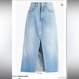 SLVRLAKE Cotton Denim Midi Skirt Nevermind Size 28